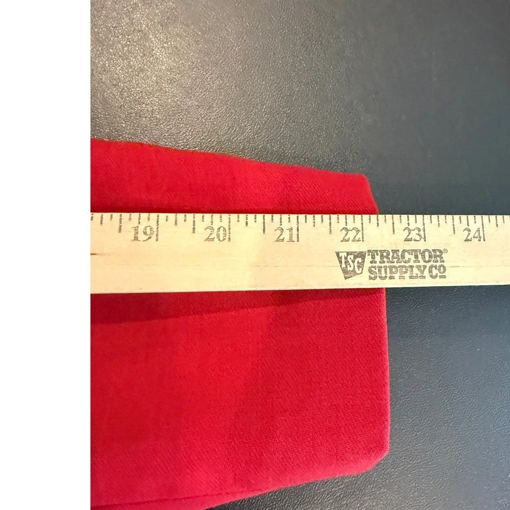 Amanda Smith‎ Womens 14 Skirt Suit Red Pure Wool Blazer Pencil Skirt 2 Piece Set